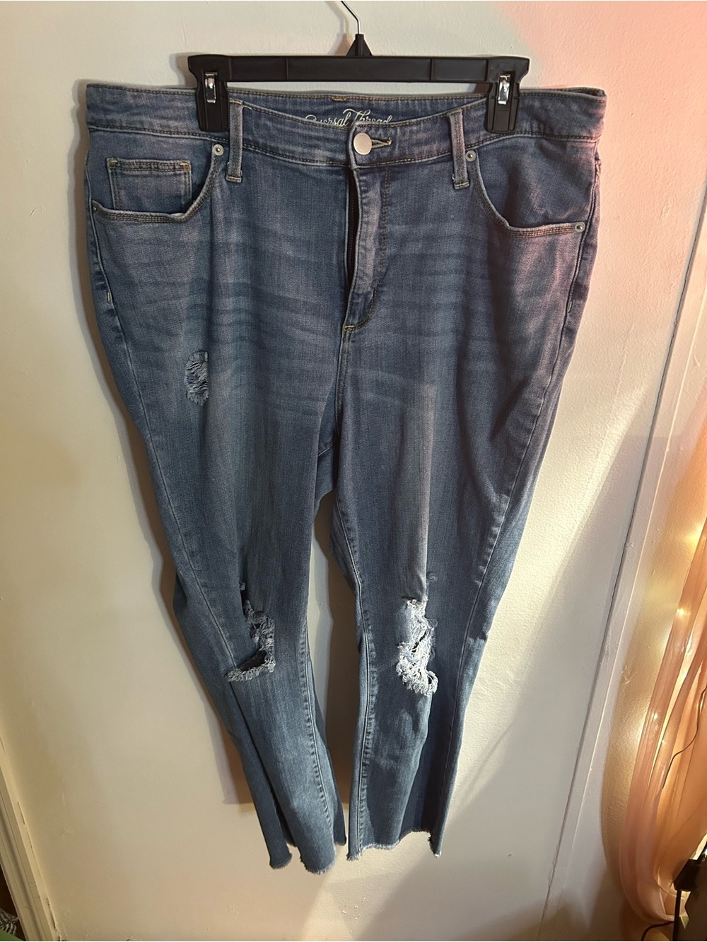 Universal Thread Distressed Skinny Jeans - Faded Blue